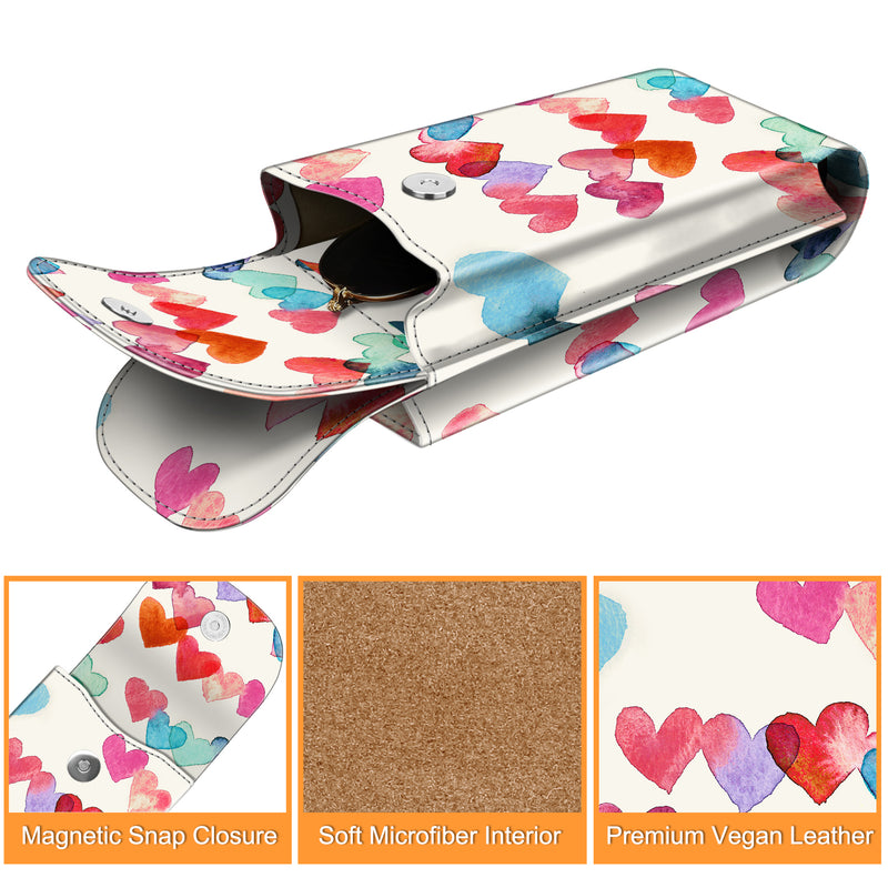 Double Eyeglasses Case with Carabiner Hook | Fintie