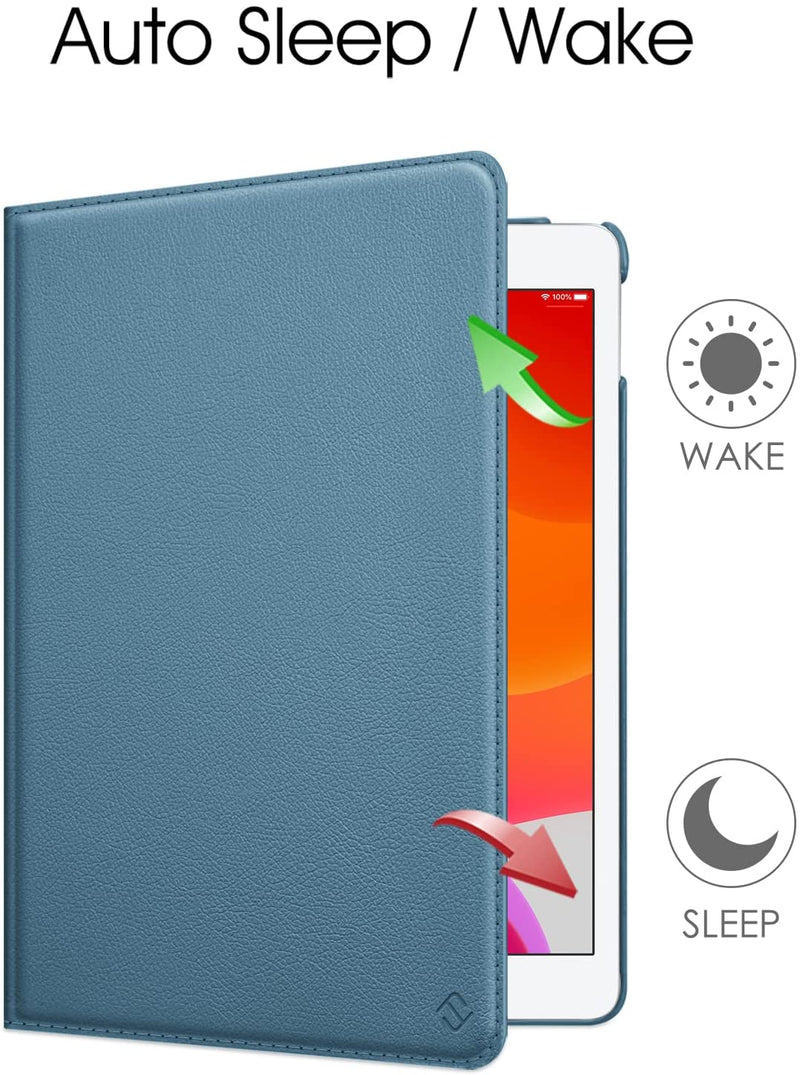 iPad 9th Gen, iPad 8th/7th Gen 360-Degree Rotating Case with Pencil Holder | Fintie