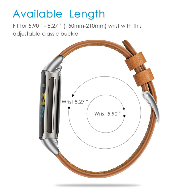 Fitbit Charge 5 Genuine Leather Band | Fintie