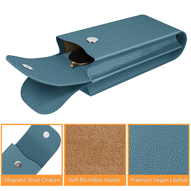 Double Eyeglasses Case with Carabiner Hook | Fintie