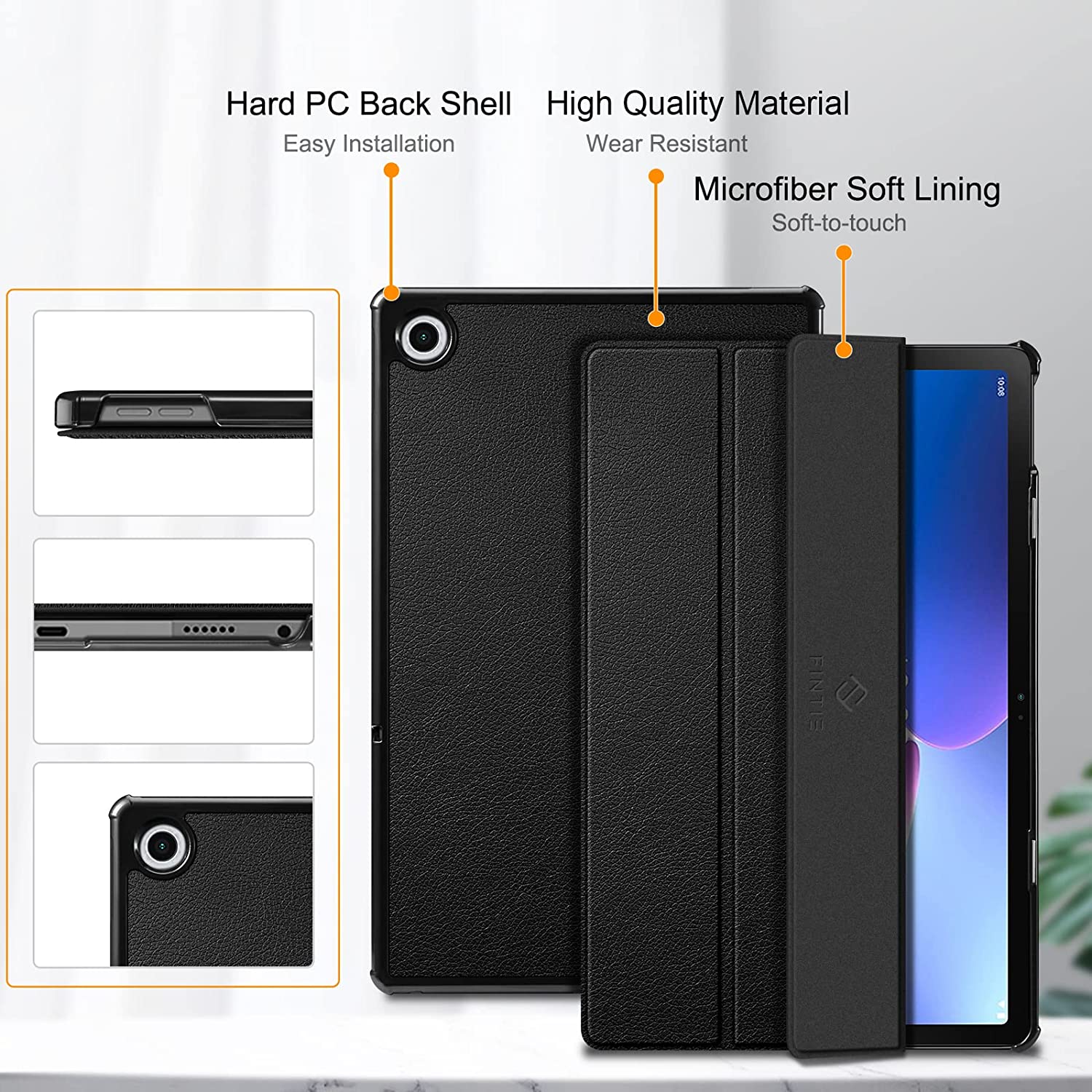 FINTIE Coque pour Lenovo Tab M10 FHD Plus, Protection Tablette Lenovo 10,3  Pouces, Housse Étui Support Multiposition Case avec Pochette à Documents