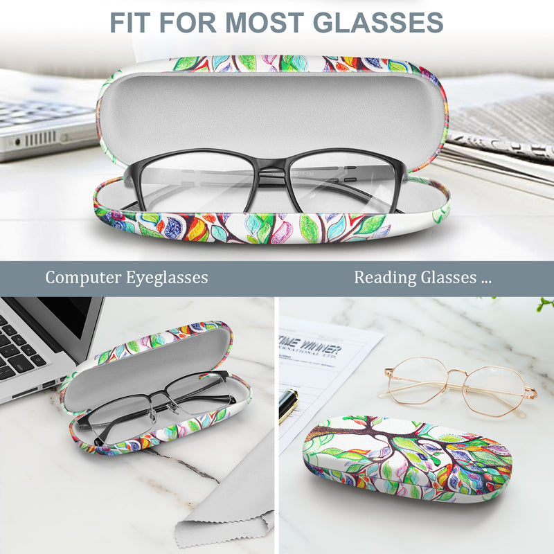 Eyeglasses Holder Box with Cleaning Cloth | Fintie