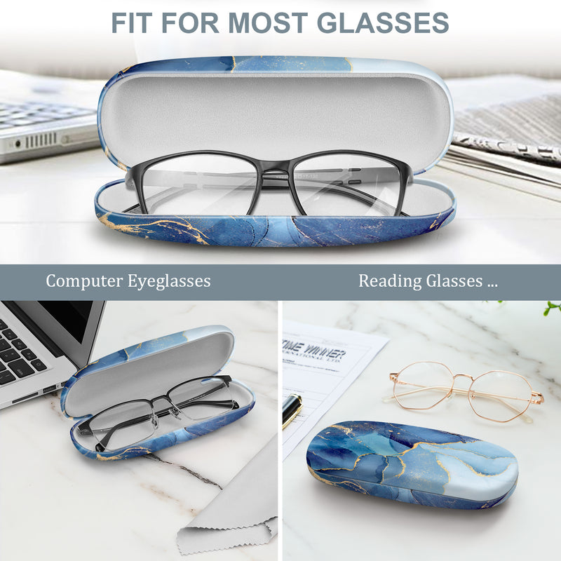 Eyeglasses Holder Box with Cleaning Cloth | Fintie