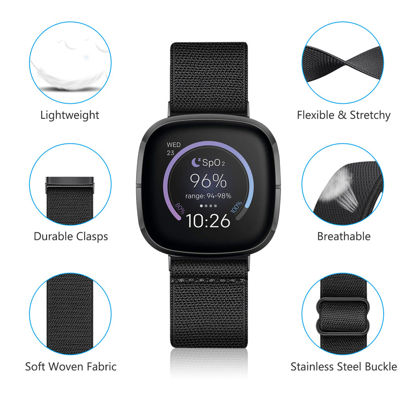 Fitbit Versa 4/Versa 3 / Fitbit Sense 2 Elastic Watch Band | Fintie