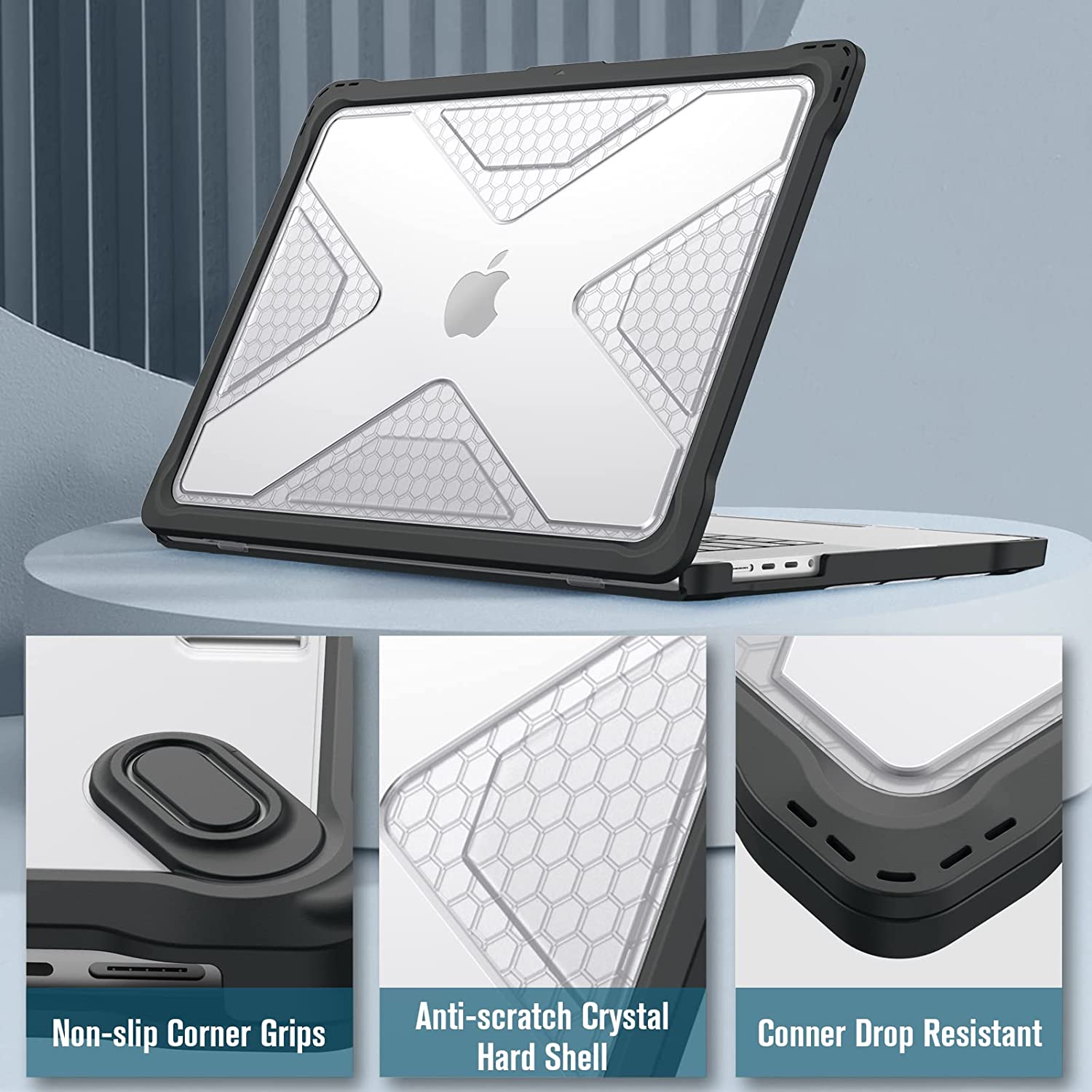 MacBook Pro 16 Inch A2780/A2485 (2023/2021) Heavy Duty Rugged Case | Fintie