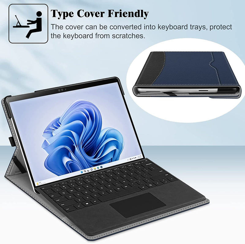 Surface Pro 9 Multi-Angle Viewing Case w/ Pocket and Stylus Holder | Fintie