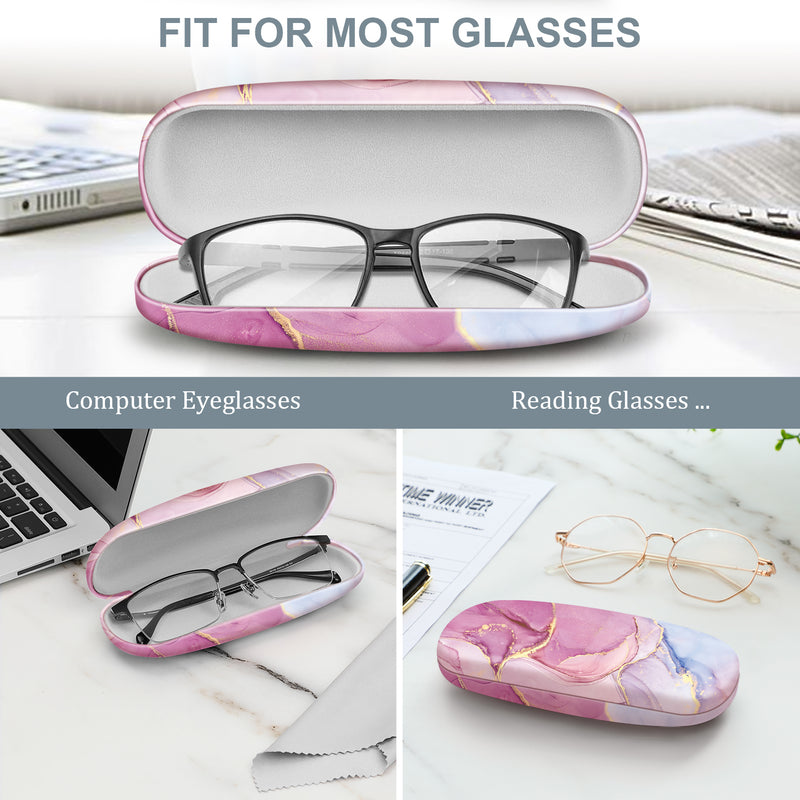 Eyeglasses Holder Box with Cleaning Cloth | Fintie