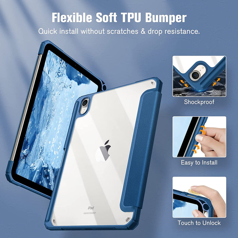 iPad Mini A17 Pro (2024), iPad Mini 6th Gen (2021) Hybrid Slim Case | Fintie