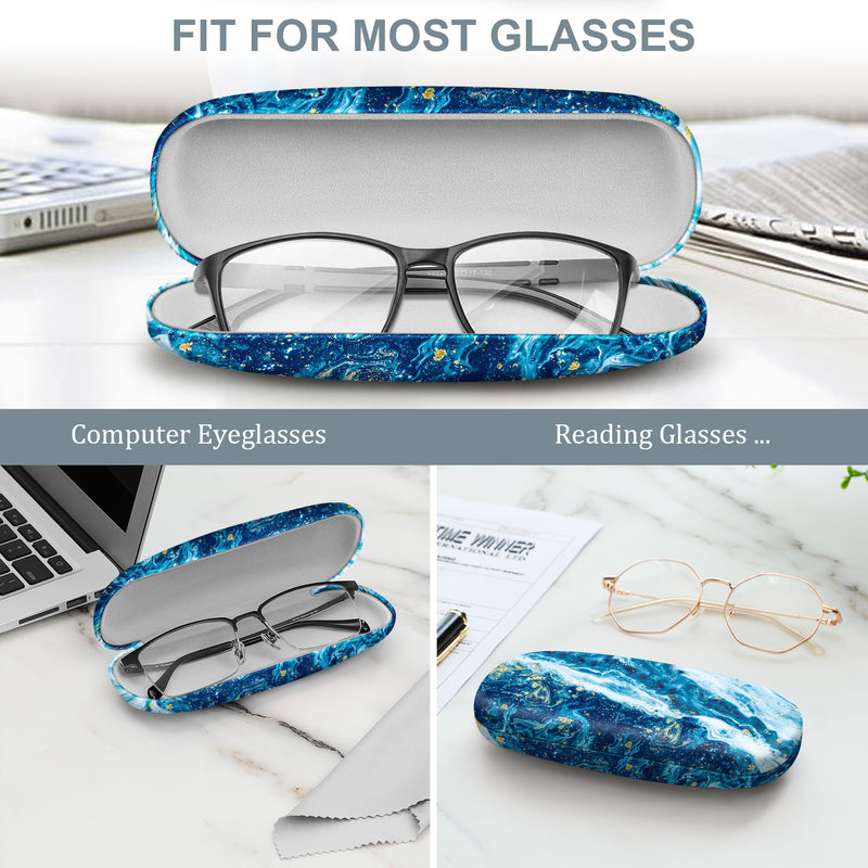 Eyeglasses Holder Box with Cleaning Cloth | Fintie