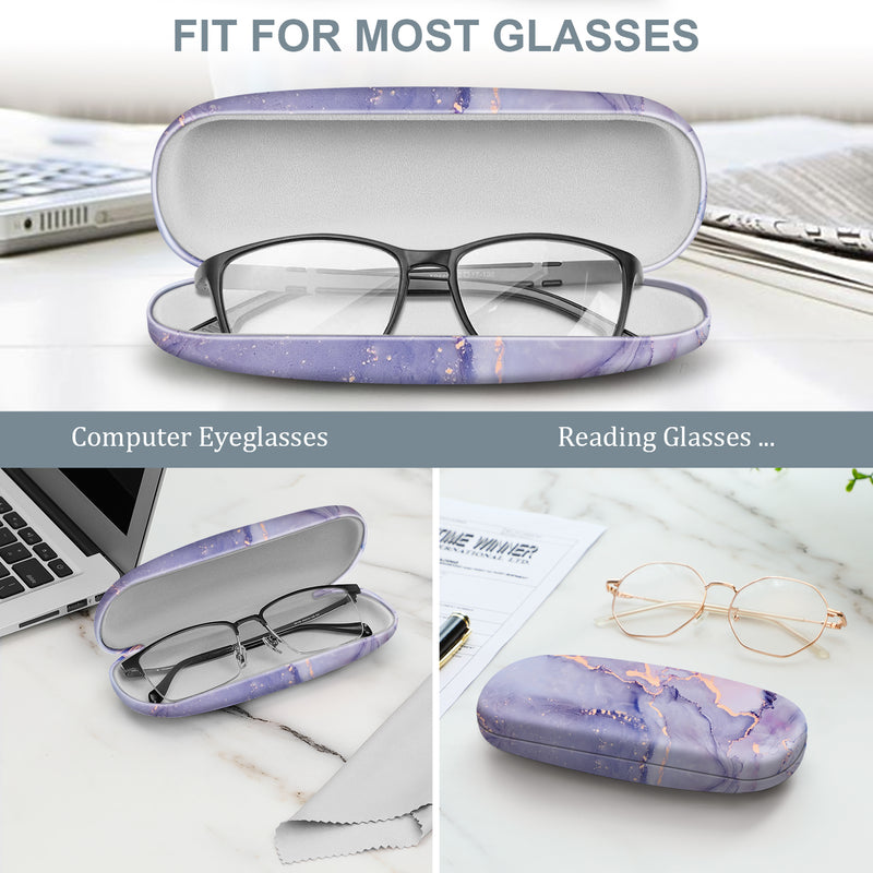 Eyeglasses Holder Box with Cleaning Cloth | Fintie