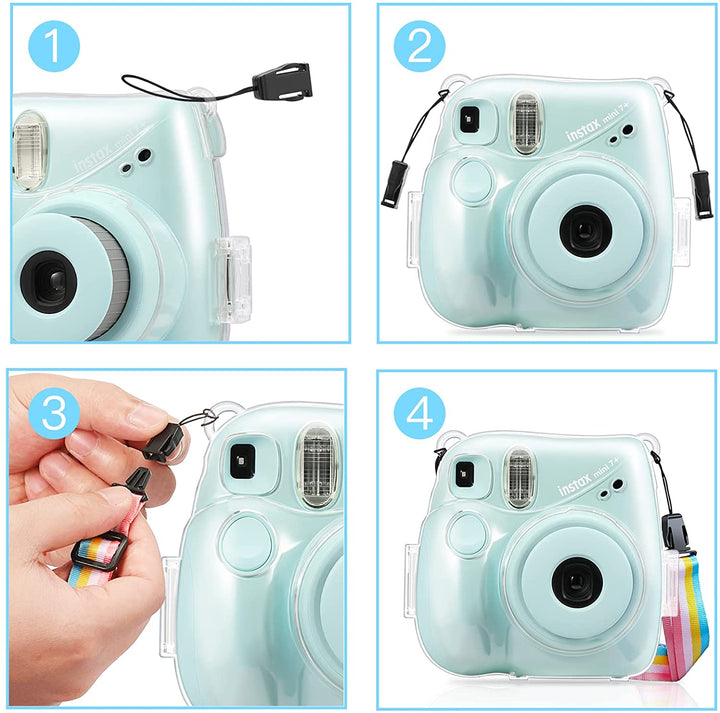 Fujifilm Instax Mini 7+ Instant Camera Protective Clear Case Fintie