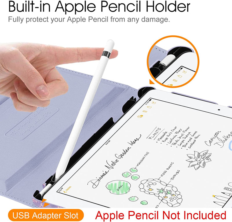 iPad 9th Gen, iPad 8th/7th Gen 360-Degree Rotating Case with Pencil Holder | Fintie