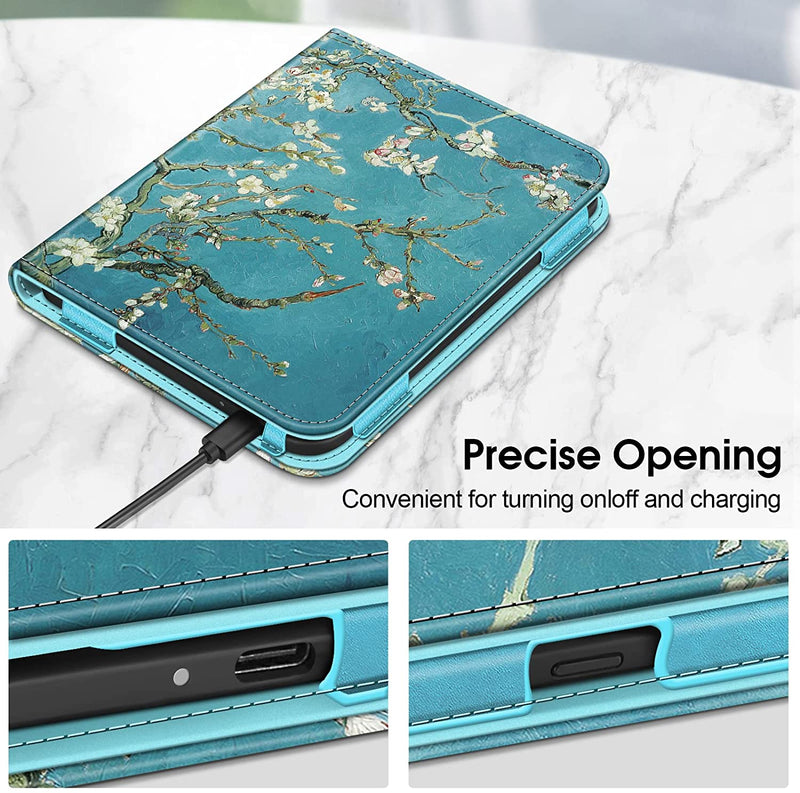 Nook GlowLight 4e/4 Vegan Leather Folio Case w/ Hand Strap | Fintie