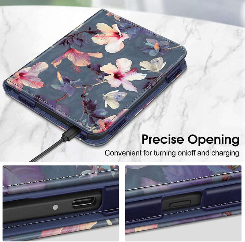 Nook GlowLight 4e/4 Vegan Leather Folio Case w/ Hand Strap | Fintie