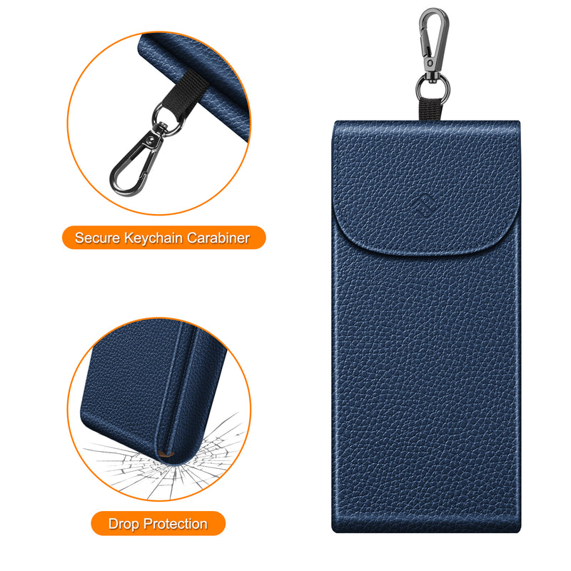 Double Eyeglasses Case with Carabiner Hook | Fintie