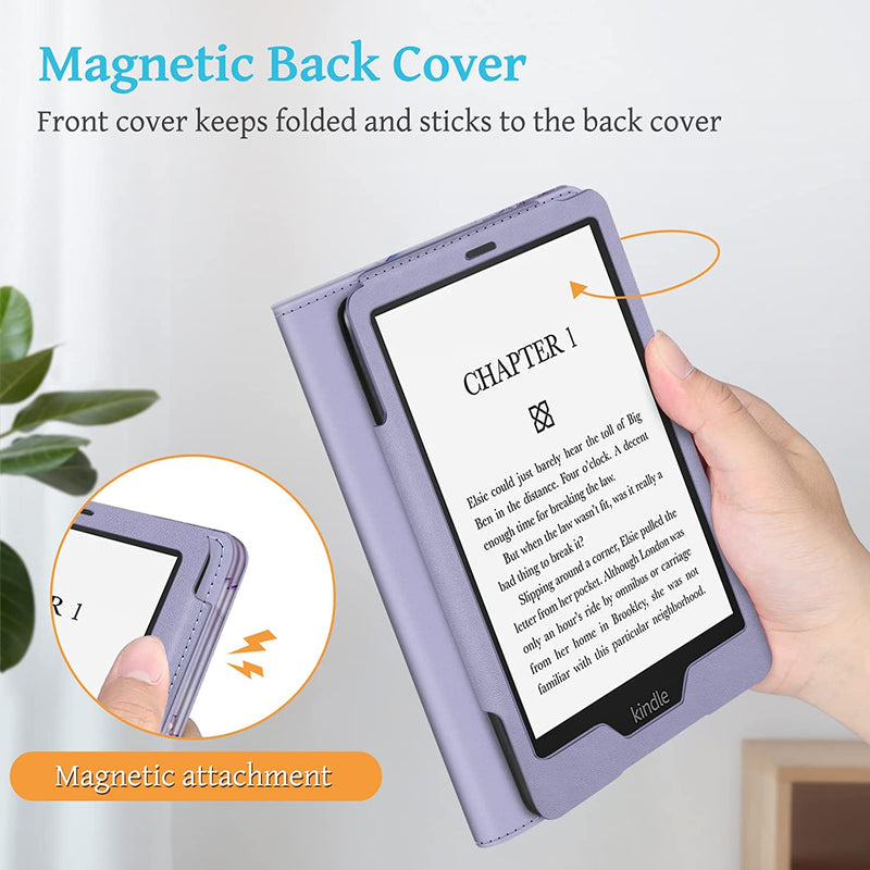 amazon kindle white case with magnetic back cover