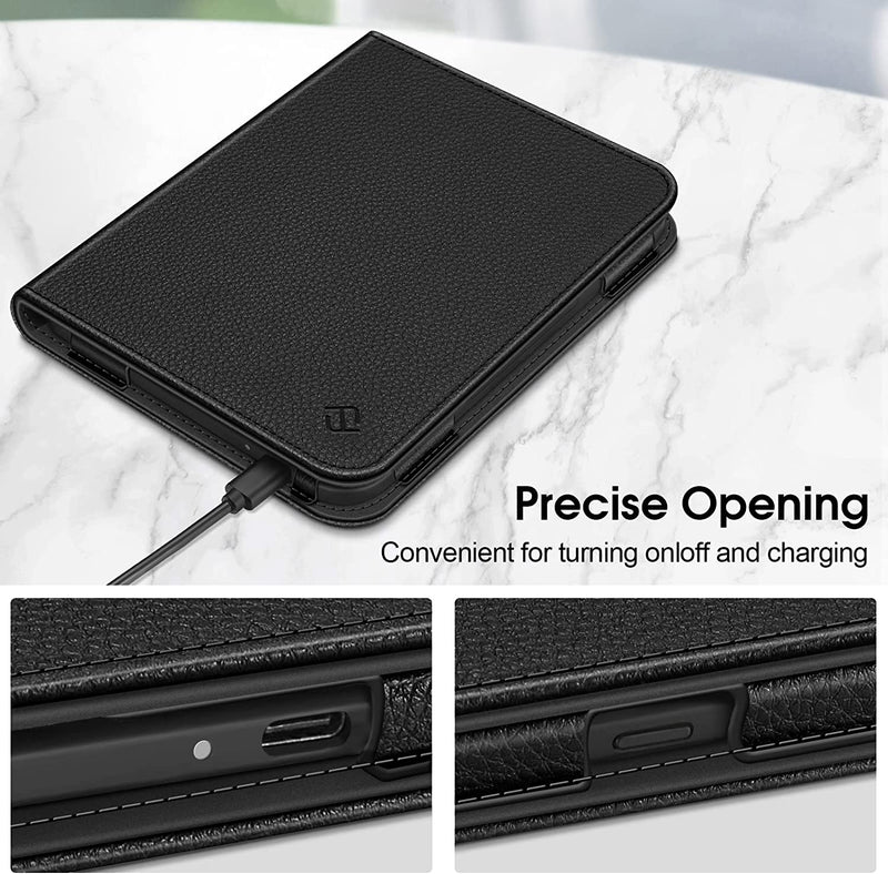 Nook GlowLight 4e/4 Vegan Leather Folio Case w/ Hand Strap | Fintie
