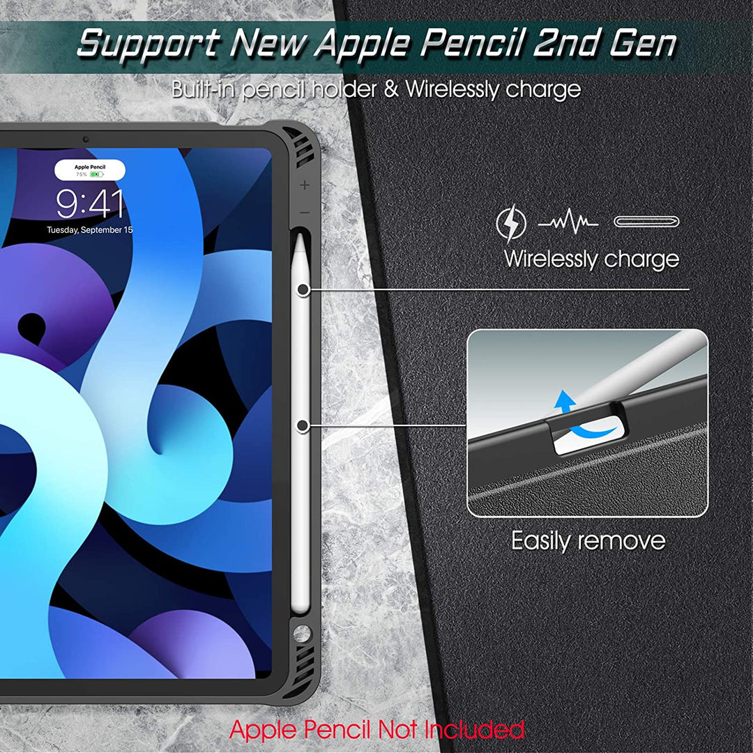Coque Verticale Magnétique Pour IPad Air 11" M3/M2 (2025/2024) Et 10.9" (2022/2020) - Transparente, Rangement Stylet, Multi-angles