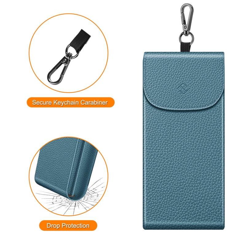 Double Eyeglasses Case with Carabiner Hook | Fintie