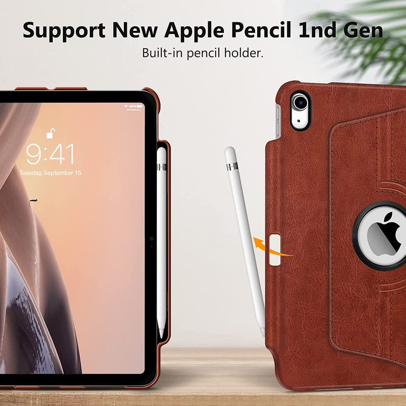 iPad 11-Inch A16 Chip 2025, iPad 10th Gen (2022) 360-Degree Rotating Case w/ Pencil Holder | Fintie