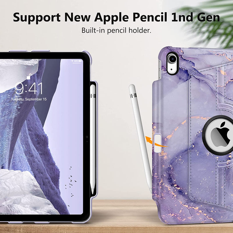 Revolving iPad 2018 Case - iPad 6 (9.7 inch)) Case Violet - Housse pour  Apple iPad