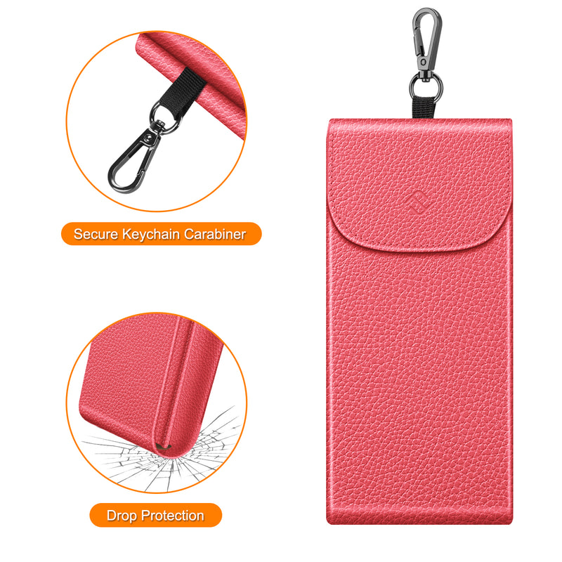 Double Eyeglasses Case with Carabiner Hook | Fintie