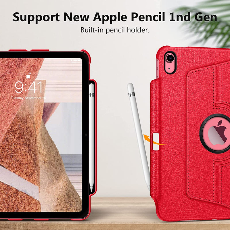 iPad 11-Inch A16 Chip 2025, iPad 10th Gen (2022) 360-Degree Rotating Case w/ Pencil Holder | Fintie