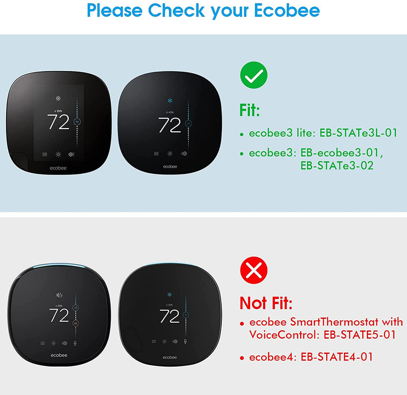 Ecobee3 Lite / Ecobee3 Smart Thermostat Wall Plate Cover | Fintie