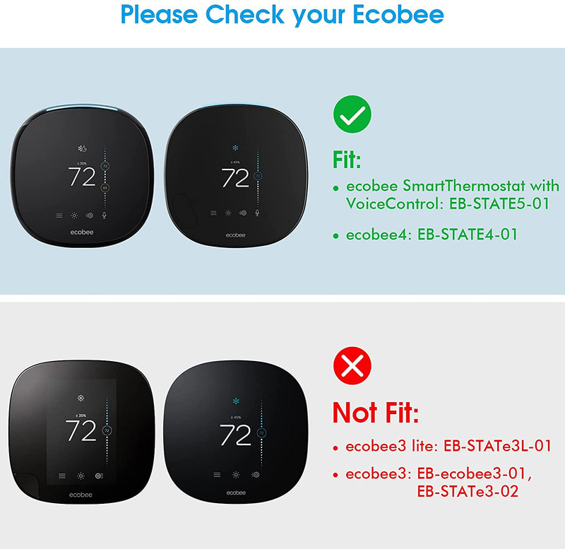 Ecobee Smart Thermostat With Voice Control Wall Plate Cover | Fintie