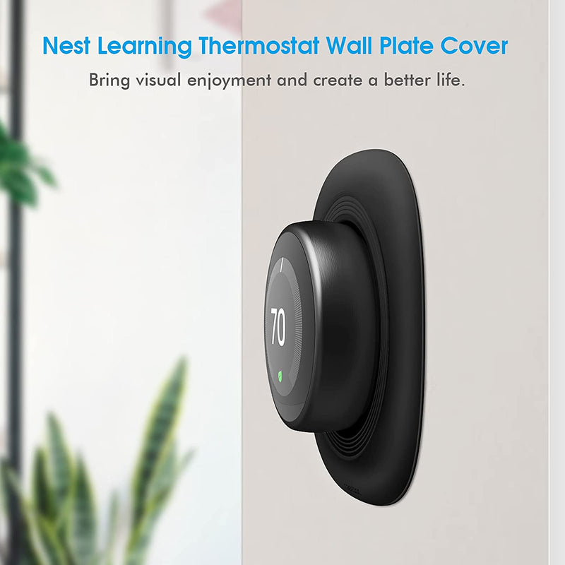 nest learning thermostat wall cover in black