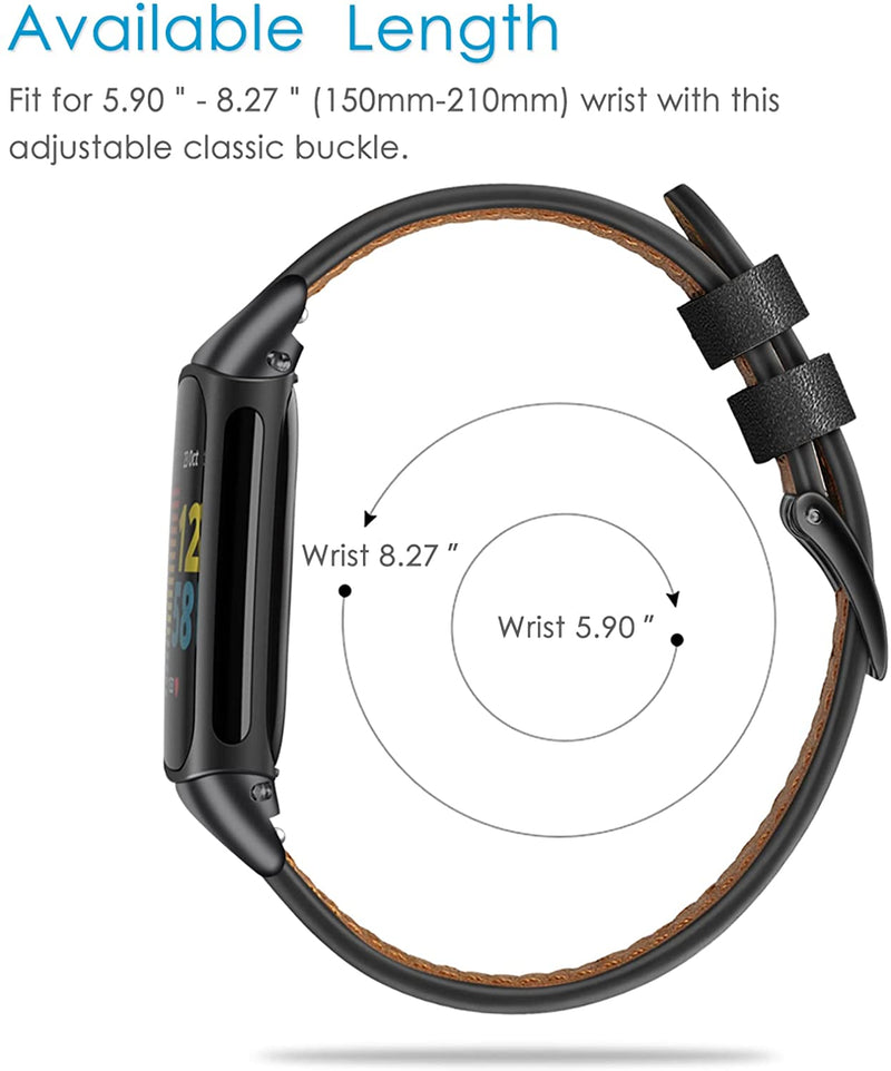 Fitbit Charge 5 Genuine Leather Band | Fintie