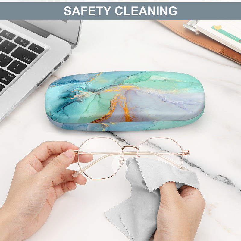 Eyeglasses Holder Box with Cleaning Cloth | Fintie