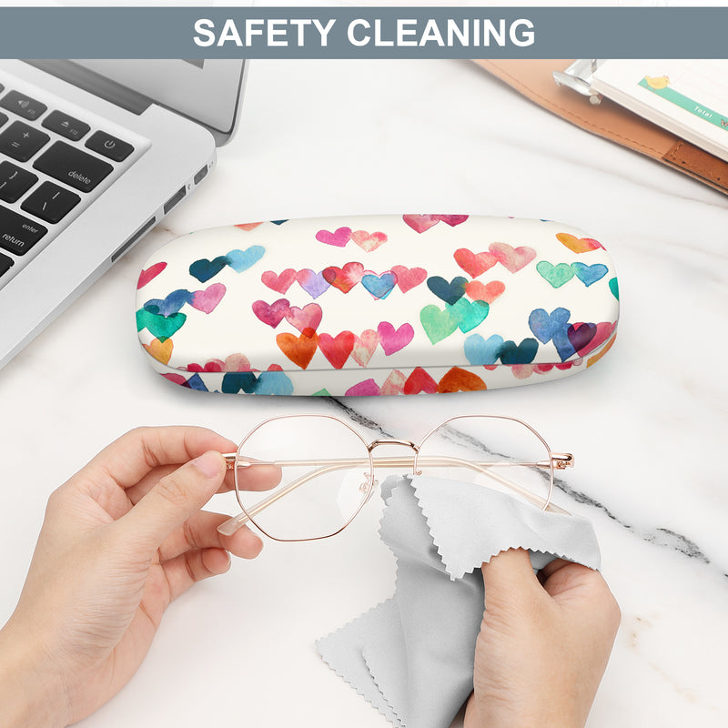 Eyeglasses Holder Box with Cleaning Cloth | Fintie