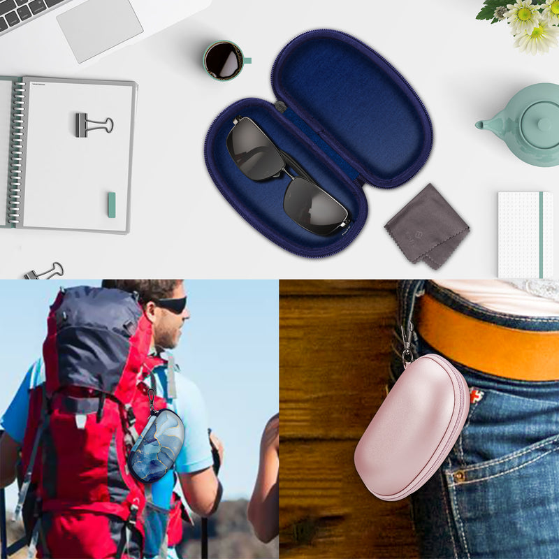 Zipper Eyeglasses Case with Carabiner | Fintie