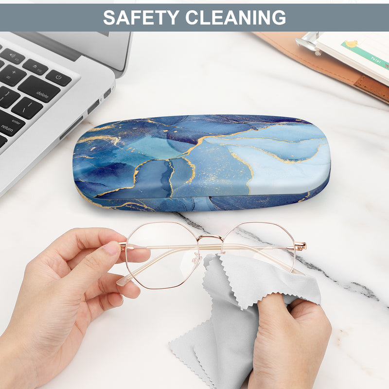 Eyeglasses Holder Box with Cleaning Cloth | Fintie