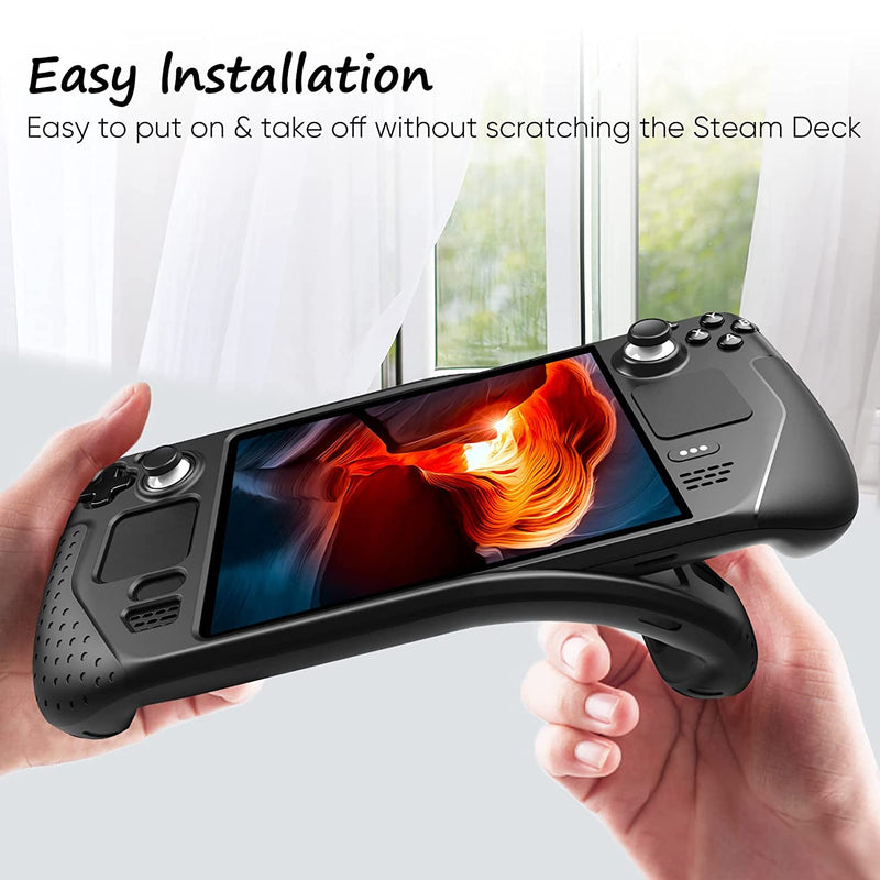 Funda Steam Deck Silicone Case Soft Shell Shockproof Anti-drop Full  Protection Cover For Game Console Steam Deck Accessories - AliExpress
