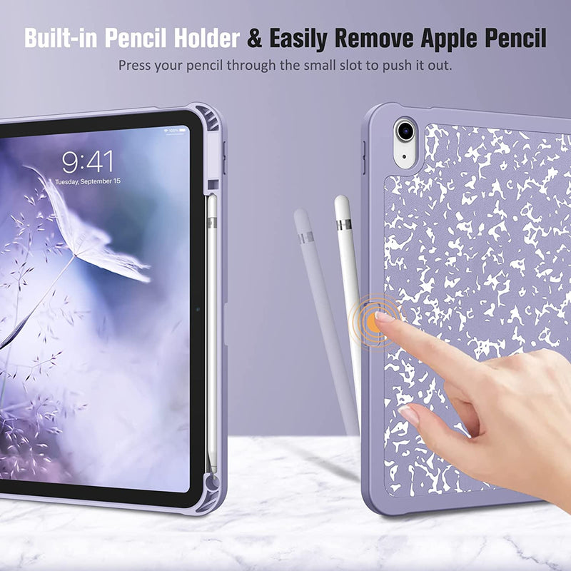 iPad 11-Inch A16 Chip (2025)/iPad 10th Generation 10.9-Inch SlimShell Case w/Soft TPU Stand Back & Pencil Holder | Fintie