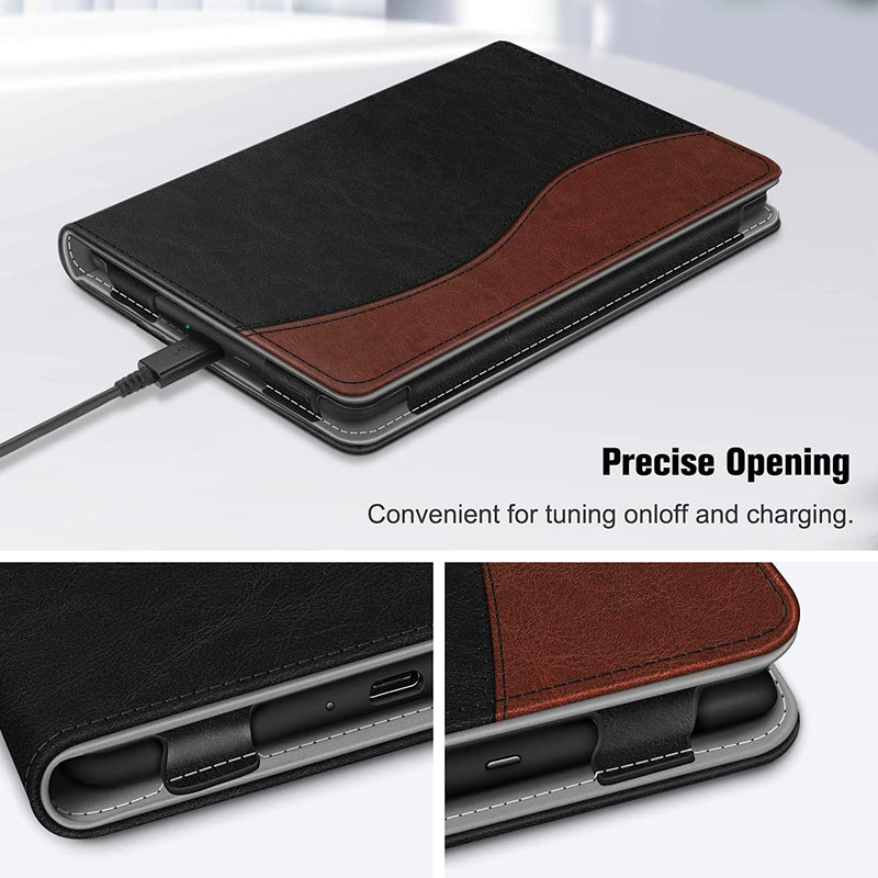 Kindle (11th Gen 2024/2022) Book-Style Vegan Leather Cover | Fintie