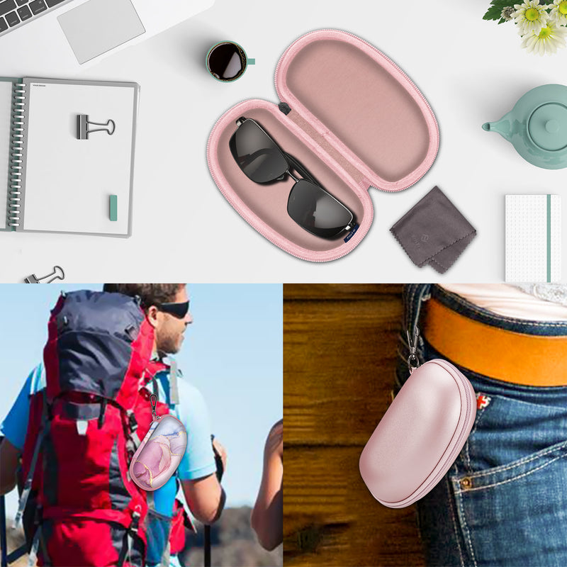 Zipper Eyeglasses Case with Carabiner | Fintie