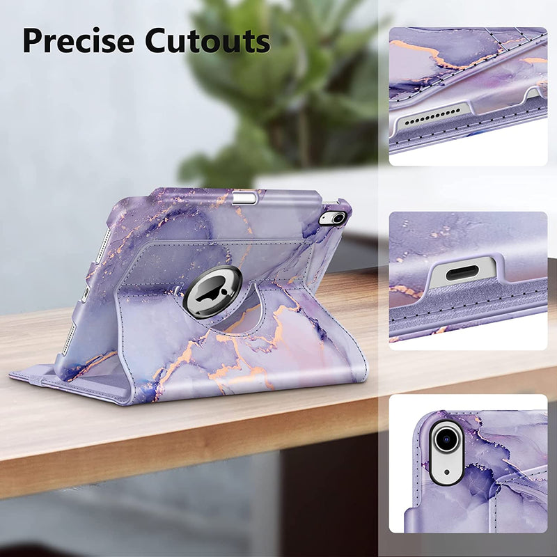 iPad 11-Inch A16 Chip 2025, iPad 10th Gen (2022) 360-Degree Rotating Case w/ Pencil Holder | Fintie