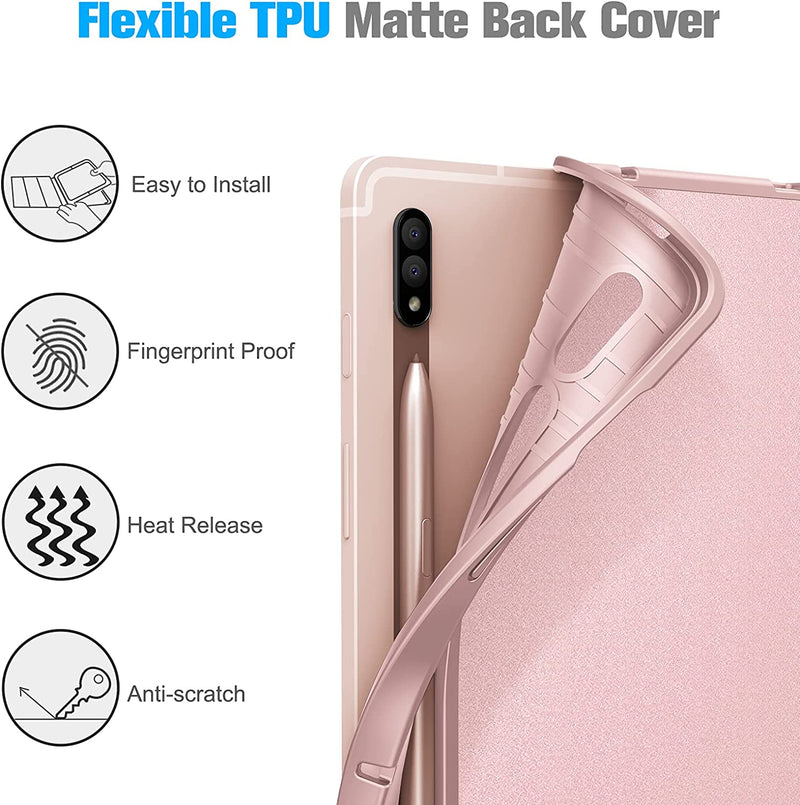 Galaxy Tab S8/Tab S7 11-inch Slim Case with Soft TPU Back Cover | Fintie