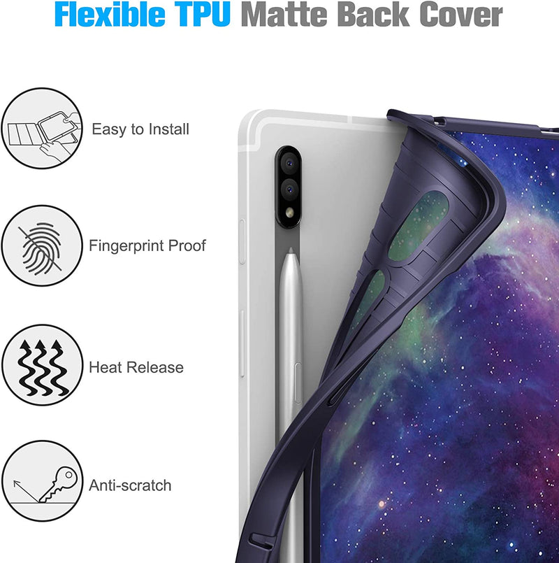 Galaxy Tab S8/Tab S7 11-inch Slim Case with Soft TPU Back Cover | Fintie