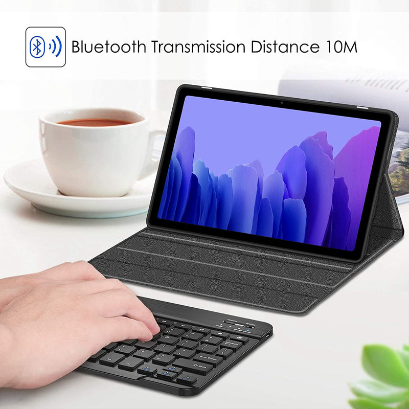 Galaxy Tab A7 10.4 2022/2020 Keyboard Case Soft TPU Back Cover | Fintie
