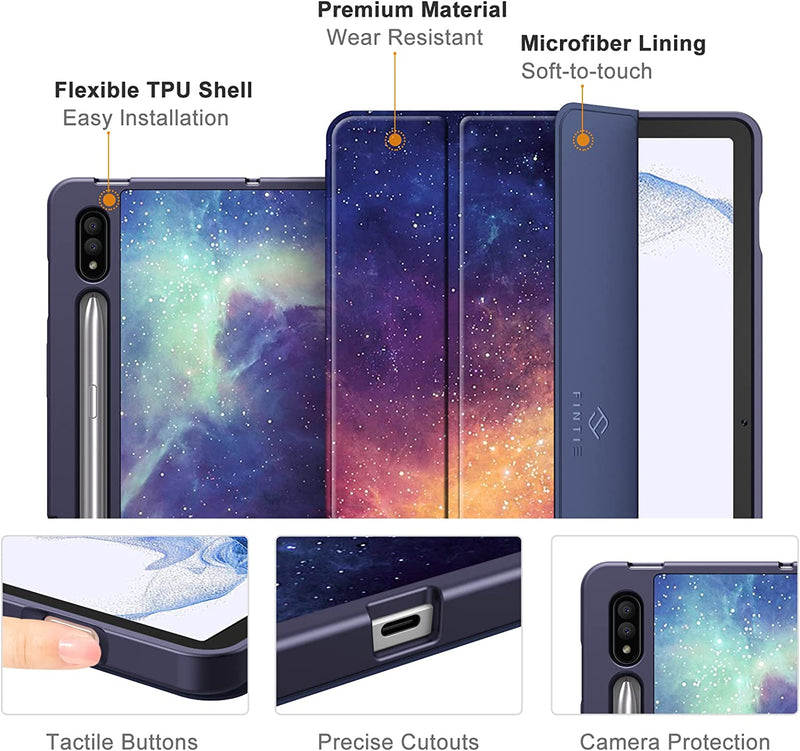 Galaxy Tab S8/Tab S7 11-inch Slim Case with Soft TPU Back Cover | Fintie