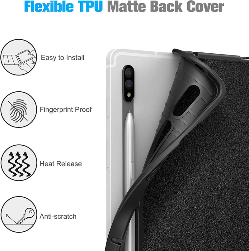 Galaxy Tab S8/Tab S7 11-inch Slim Case with Soft TPU Back Cover | Fintie