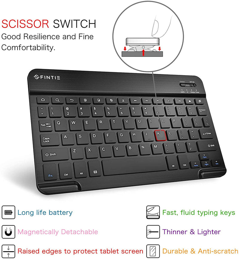 Galaxy Tab A7 10.4 2022/2020 Keyboard Case Soft TPU Back Cover | Fintie
