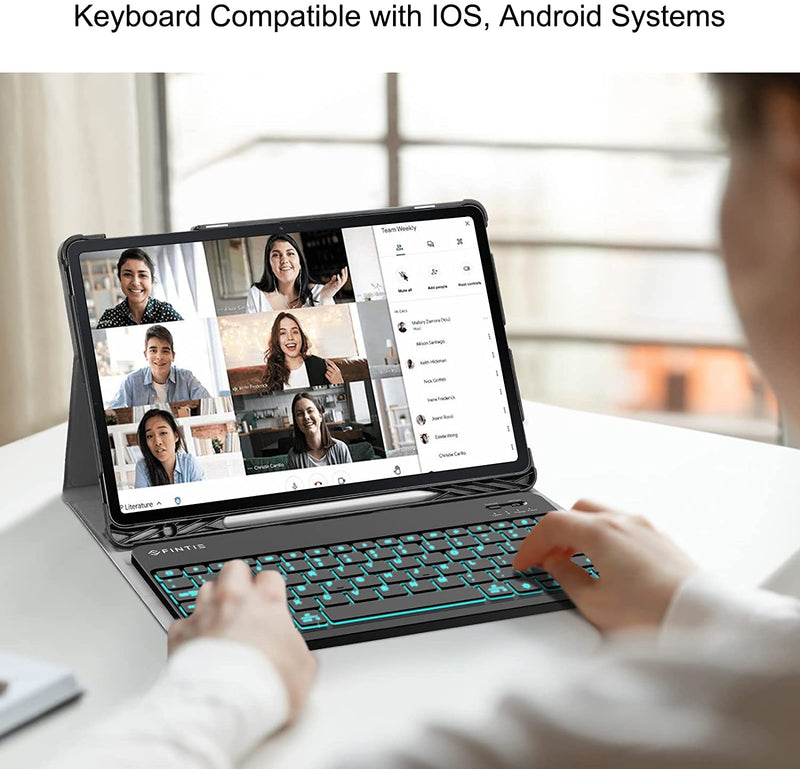 Galaxy Tab S8 Plus 2022 / Tab S7 FE / Tab S7 Plus Backlit Keyboard Case | Fintie