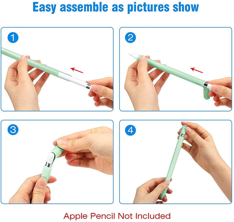 how to install fintie apple pencil 1st gen silicone case