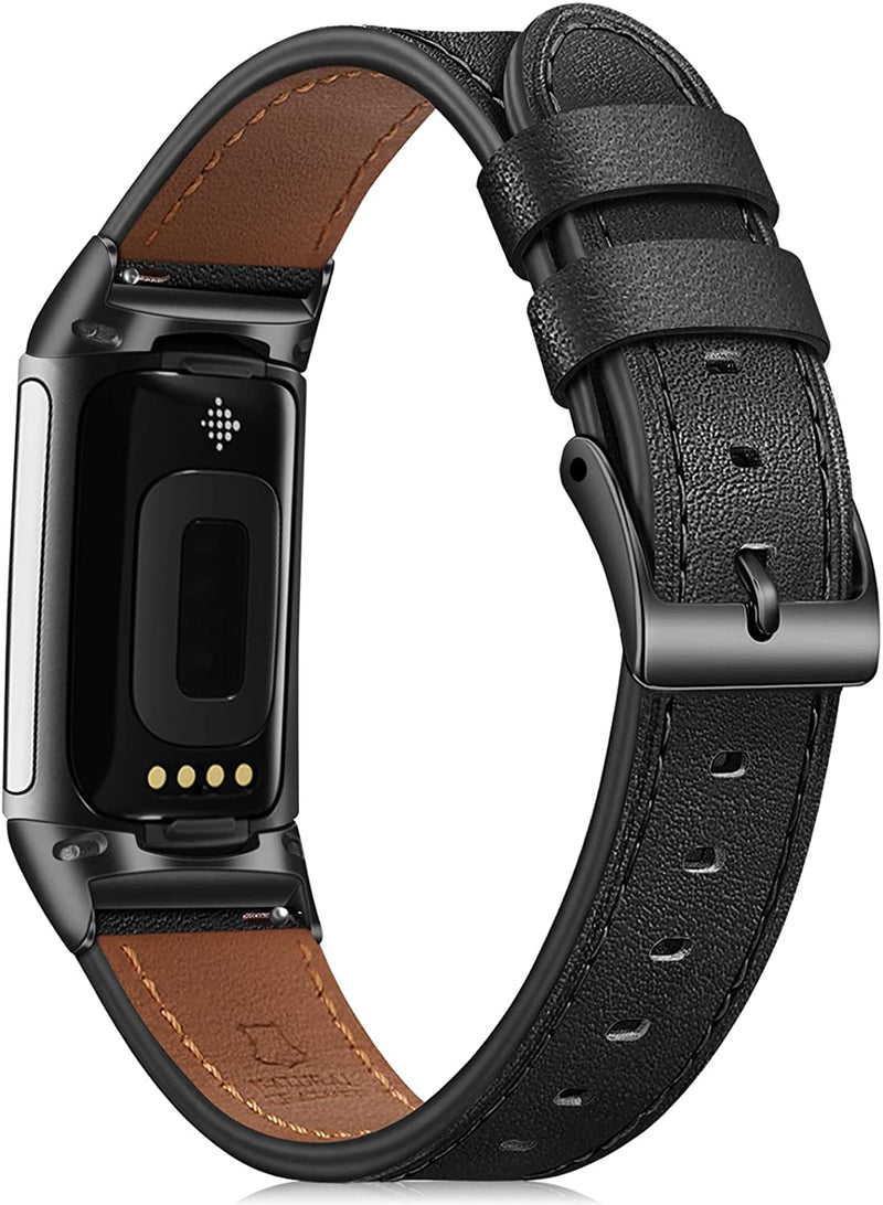 Fitbit Charge 6/5 Genuine Leather Band | Fintie