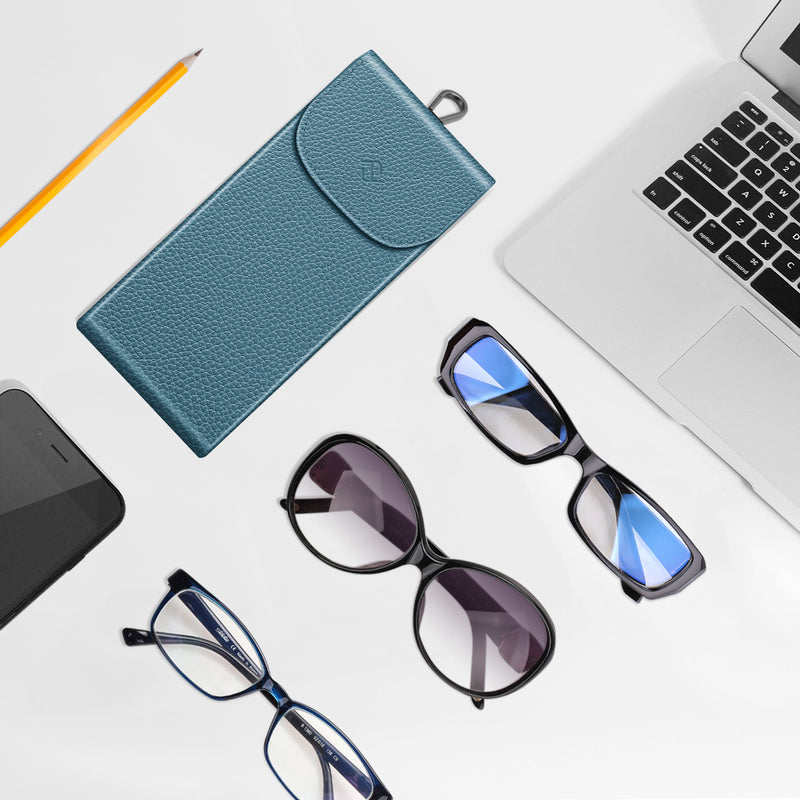 Double Eyeglasses Case with Carabiner Hook | Fintie